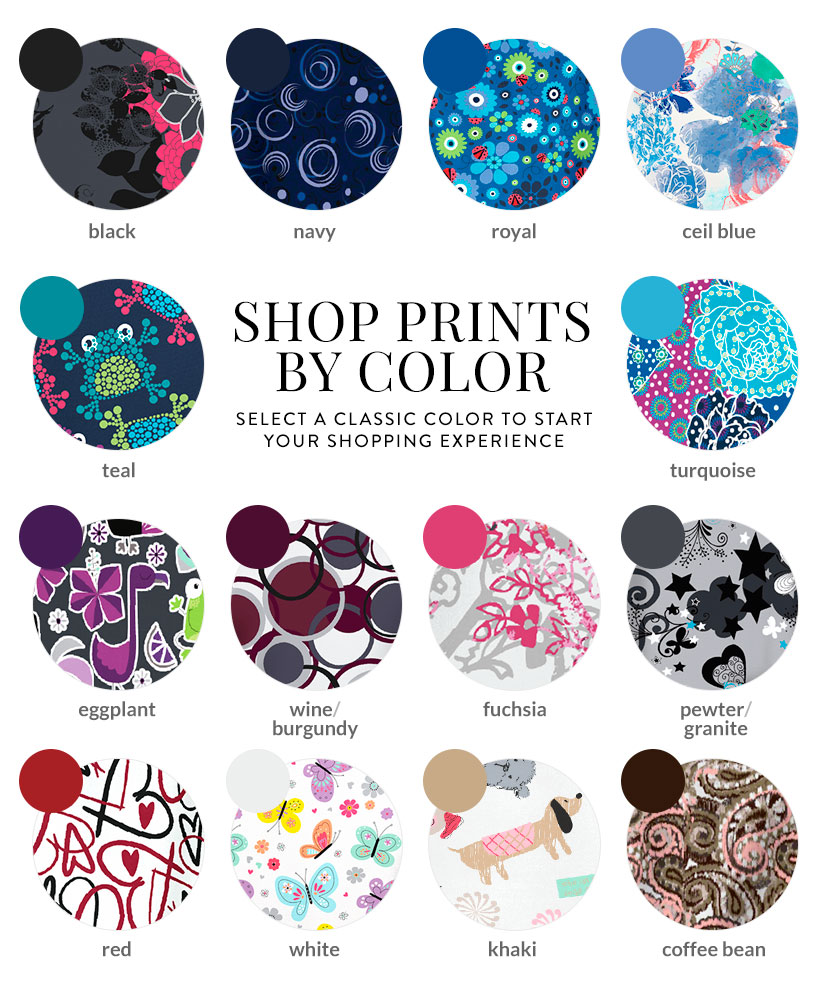 Shop Print Scrubs by colors