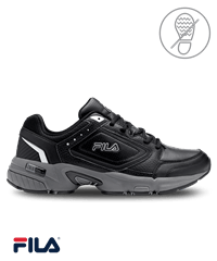 FILA Memory Black/Castlerock/ Metallic Silver Decimus 7 Men's Athletic Nursing Shoes 