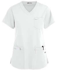 Style # 303: WHITEUA Best Buy Scrubs Women's 5-Pocket V-Neck Top