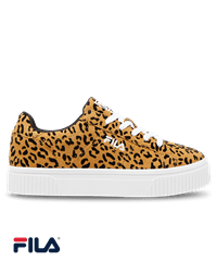 Fila Memory Women's Panache All Leopard Pale Gold/ Black/ White Athletic Shoes