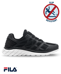 FILA Memory Black/Black/White Superstride 2 SR Women's Athletic Nursing Shoes