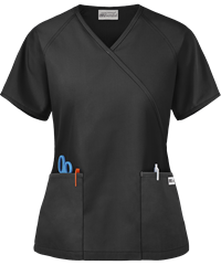 Style # 668: BLACKUA Best Buy Scrubs Women's 2-Pocket Mock Wrap Top