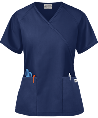 Style # 668: NAVYUA Best Buy Scrubs Women's 2-Pocket Mock Wrap Top