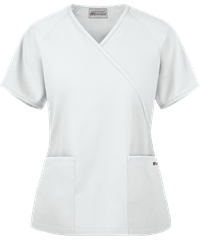 Style # 668: WHITEUA Best Buy Scrubs Women's 2-Pocket Mock Wrap Top