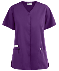 Style # 91: EGGPLUA Best Buy Scrubs Women's 3-Pocket Snap Front Top
