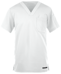 Style # AB799: WHITEUA Advantage STRETCH Men's 2-Pocket V-Neck Scrub Top