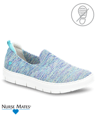 Nurse Mates Adela II Aqua Woven Women's Slip On Nursing Shoes