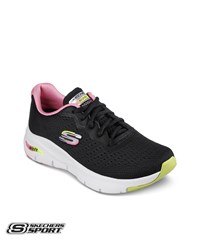 Skechers Arch Fit Infinity Cool Black/Multi Women's Lace Up Athletic Nursing Shoes