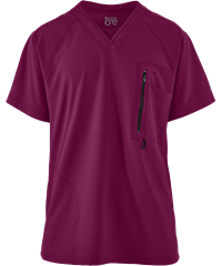 Barco One Amplify Men's 5-Pocket STRETCH Raglan Sleeve V-Neck Scrub Top