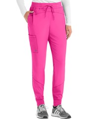 Style # BO513: GLPINBarco One Boost Women's 3-Pocket STRETCH Elastic Waist Perforated Leg Detail Jogger Scrub Pants
