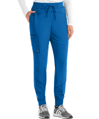 Style # BO513: ROYALBarco One Boost Women's 3-Pocket STRETCH Elastic Waist Perforated Leg Detail Jogger Scrub Pants