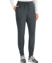 Style # BO513: STEELBarco One Boost Women's 3-Pocket STRETCH Elastic Waist Perforated Leg Detail Jogger Scrub Pants