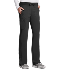 Style # BO5205: BLACKBarco One Spirit Women's 4-Pocket STRETCH Perforated Details Cargo Scrub Pants