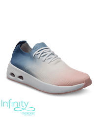 Cherokee Infinity Bolt Pastel Ombre Women's Lace Up Nursing Sneakers