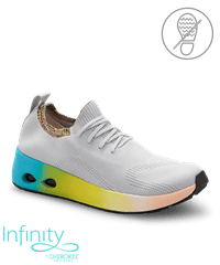 Cherokee Infinity Rainbow Glow Bolt Women's Lace Up Nursing Sneakers