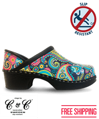C&C Sweden Bombay Women's Full Back Nursing Clogs
