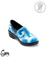Savvy Brandy Blue Tie Dye Women's Patent Nursing Clogs