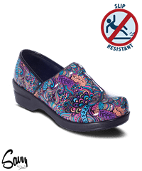 Savvy Brandy Pink Mardi Gras Women's Slip Resistant Nursing Shoes