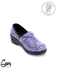 Savvy Brandy Purple Peacock Women's Patent Nursing Clogs