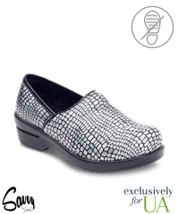 UA Exclusive Savvy Brandy Shimmer and Black Women's Slip Resistant Nursing Shoes