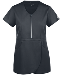 UA Butter-Soft STRETCH Women's 3-Pocket Zip Peplum Scrub Top 