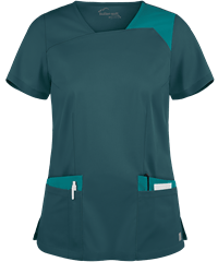 UA Butter-Soft STRETCH Women's 4-Pocket Asymmetrical Neckline Scrub Top
