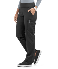 Style # BSS336: BLACKUA Butter-Soft STRETCH Women's 4-Pocket Knit Waistband Yoga Scrub Pants