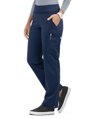 Style # BSS336: NAVYUA Butter-Soft STRETCH Women's 4-Pocket Knit Waistband Yoga Scrub Pants