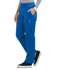 Style # BSS336: RROYUA Butter-Soft STRETCH Women's 4-Pocket Knit Waistband Yoga Scrub Pants