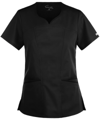 Style # BSS346: BLACKUA Butter-Soft STRETCH Women's 4-Pocket Sweetheart Neck Scrub Top