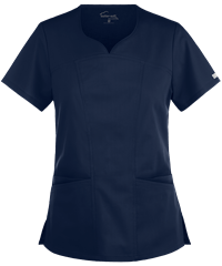 Style # BSS346: NAVYUA Butter-Soft STRETCH Women's 4-Pocket Sweetheart Neck Scrub Top