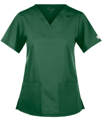 Style # BSS362: HUNTEUA Butter-Soft STRETCH Women's 3-Pocket V-Neck Scrub Top