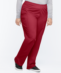 Style # BSS402: RUBYUA Butter-Soft STRETCH Women's 3-Pocket Plus Size Pull On Scrub Pants