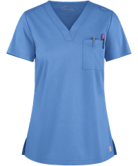 Style # BSS452: CEILUA Butter-Soft STRETCH Women's 1-Pocket V-Neck Tuck-In Scrub Top