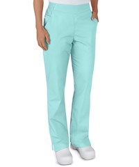 Style # BSS476: AQMOOUA Butter-Soft STRETCH Women's 2-Pocket Flat Front w/ Back Elastic Scrub Pants