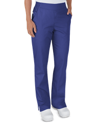 Style # BSS476: GALAXUA Butter-Soft STRETCH Women's 2-Pocket Flat Front w/ Back Elastic Scrub Pants