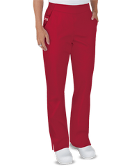 Style # BSS476: RUBYUA Butter-Soft STRETCH Women's 2-Pocket Flat Front w/ Back Elastic Scrub Pants
