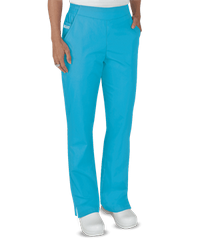 Style # BSS476: TURQUUA Butter-Soft STRETCH Women's 2-Pocket Flat Front w/ Back Elastic Scrub Pants