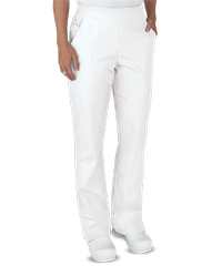 Style # BSS476: WHITEUA Butter-Soft STRETCH Women's 2-Pocket Flat Front w/ Back Elastic Scrub Pants