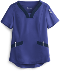 UA Butter-Soft STRETCH Women's 4-Pocket Feminine Curved V-Neck Scrub Top