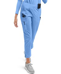 UA Butter-Soft STRETCH Women's 6-Pocket Pin-Tuck Crop Slim with Sport Trim Detail Scrub Pants