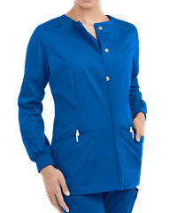 UA Butter-Soft STRETCH Women's 2-Pocket Long Sleeve Snap Front Scrub Jacket