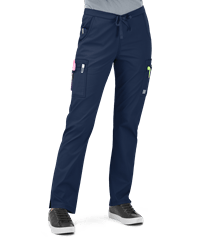 Style # BSS587: NAVYUA Butter-Soft STRETCH Women's 11-Pocket Drawstring Scrub Pants