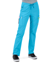 Style # BSS587: TURQUUA Butter-Soft STRETCH Women's 11-Pocket Drawstring Scrub Pants