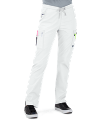 Style # BSS587: WHITEUA Butter-Soft STRETCH Women's 11-Pocket Drawstring Scrub Pants