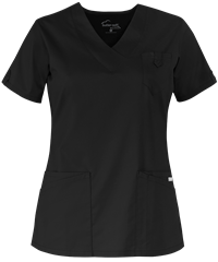 Style # BSS689: BLACKUA Butter-Soft STRETCH Women's 5-Pocket V-Neck Scrub Top