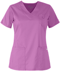Style # BSS689: ORCHIUA Butter-Soft STRETCH Women's 5-Pocket V-Neck Scrub Top