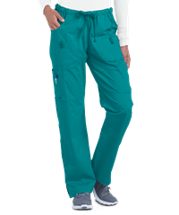 Style # BSS696: TEALUA Butter-Soft STRETCH Women's 8-Pocket Drawstring Scrub Pants