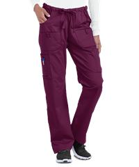 Style # BSS696: WINEUA Butter-Soft STRETCH Women's 8-Pocket Drawstring Scrub Pants