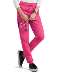 Style # BSS708: FUCHSUA Butter-Soft STRETCH Women's 4-Pocket Cargo Jogger Scrub Pants